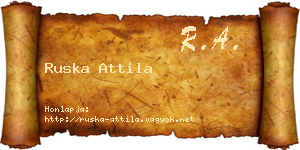 Ruska Attila névjegykártya